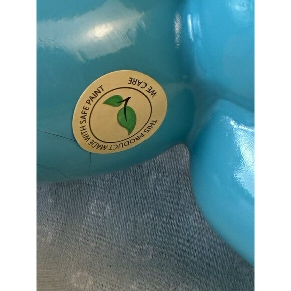 Ceramic Balloon Dog Blue Blue Retro Pop Art Figurine Jeff Koons Style Decor - Picture 7 of 8